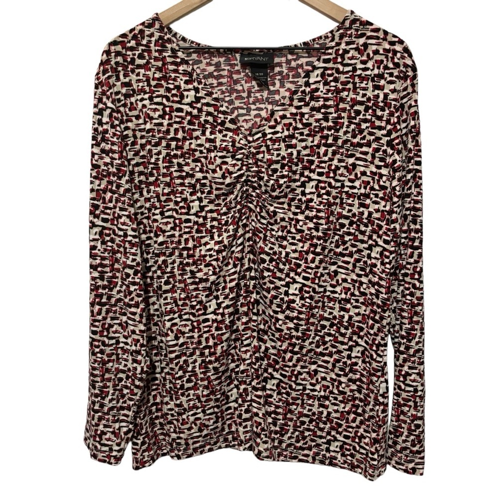 Lane Bryant V-Neck Ruched Blouse Top Women's Size 18/20